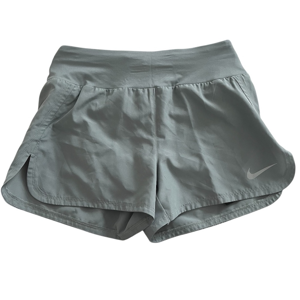 Nike Women’s Dri-Fit 3” Running Shorts Gray Brief Lined Activewear Exercise XS
